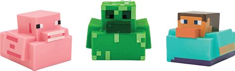 Paladone Minecraft Rubber Duckies Set Of 3 Minecraft Bath