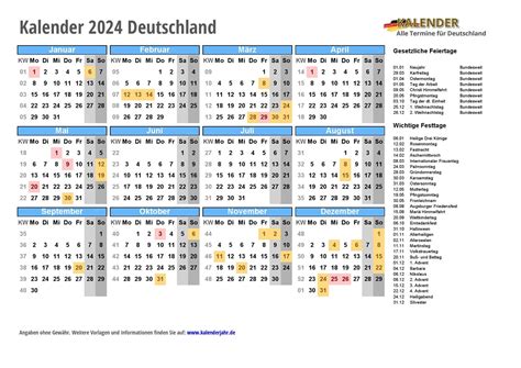 Kalender 2024 Deutschland Feiertage Gayla Johanna