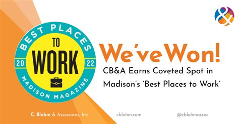 CB&A Secures Spot in Madison’s Best Places to Work | C. Blohm