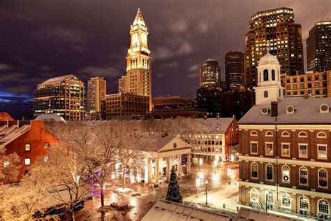Browse The Festivities At Faneuil Hall Marketplace Boston Winter In