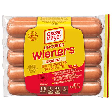 Oscar Mayer Uncured Original Wieners 16 Oz Deli Carlie Cs