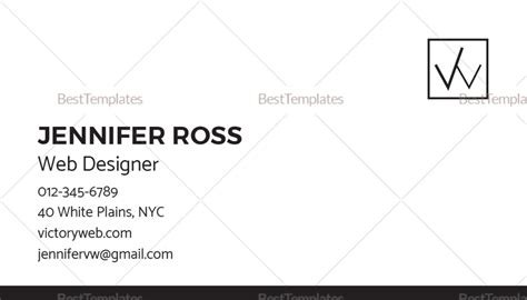 Simple Minimal Business Card Template In Psd Word Publisher