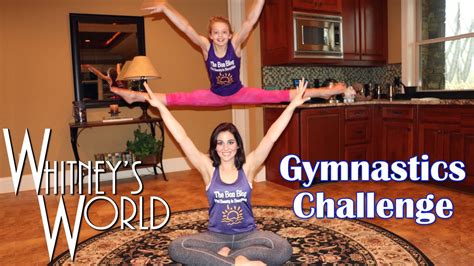 Gymnastics Challenge Gymnast And Not A Gymnast Whitney And Gia Youtube