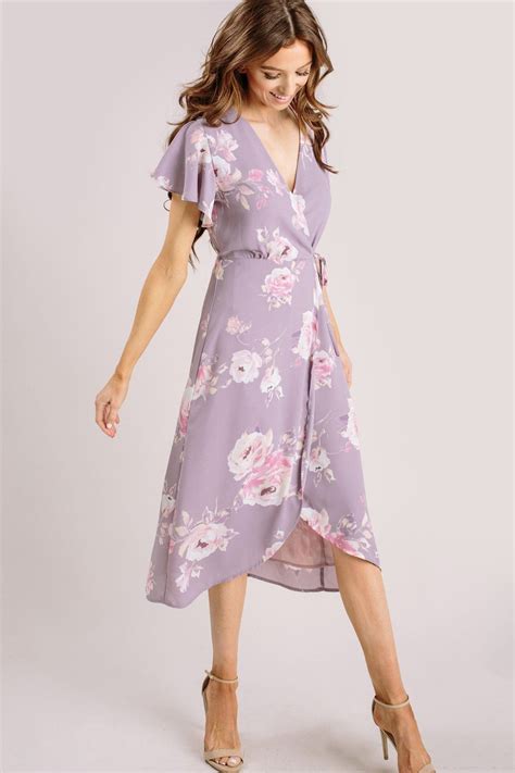 Petite Kenley Floral Wrap Midi Dress Wickelkleidmuster Our New Floral