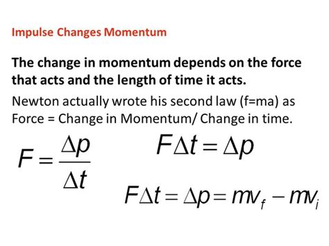 Change In Momentum Formula Physics Jungker Malek