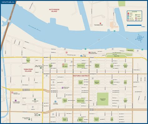 Printable Map Of Savannah Printable Maps