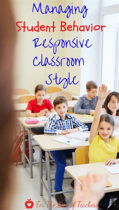 Managing Student Behavior Responsive Classroom Style ~ Ftlot