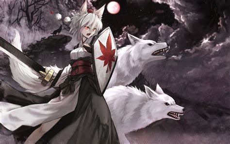 Inubashiri Momiji1899497 Anime Wolf Girl Anime Wolf Animal Ears