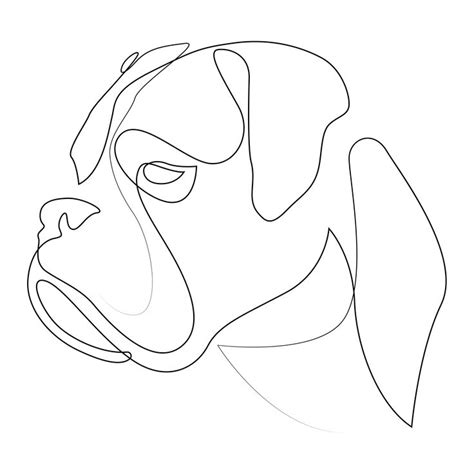 Boxer One Line Dog Art By Addillum Dog Line Art Line Art