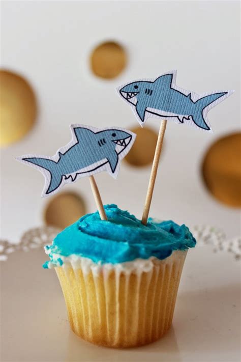 I would really appreciate it if you could cast your i probably won't be having printables with baby shower design on them, but i can give you the. Sea of Blooming Dreams: Shark Cupcake Toppers + Printable