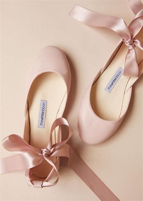 The Blush Wedding Ballet Flats Shoes With Satin Ribbons Etsy Converse