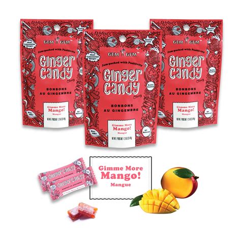 3 Packs Gem Gem All Natural Ginger Candy Chewy Ginger Chews 5 0oz Ebay