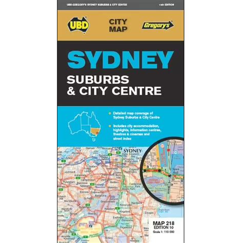 Sydney Suburbs And City Centre Map 218 Geographica