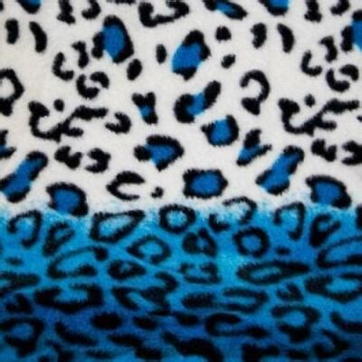 Turquoise Snow Leopard Print Fleece Fabric Sold By The Yard 60 EBay