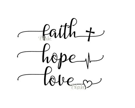 Purchasing this file you agree to not sell or share the file, but the file can be used by you for personal and commercial use! Faith Hope Love svg CUT file for silhouette cameo cricut ...