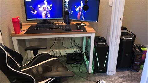 30000 Dual Pc Fortnite Gaming Setup Room And Finished Basement Tour