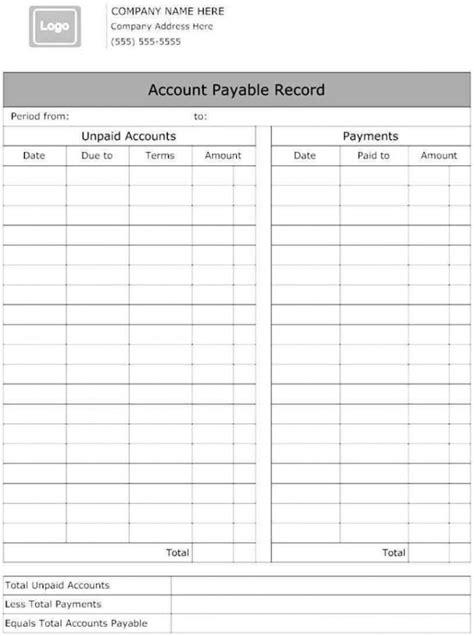 Business Accounting Spreadsheet Template —