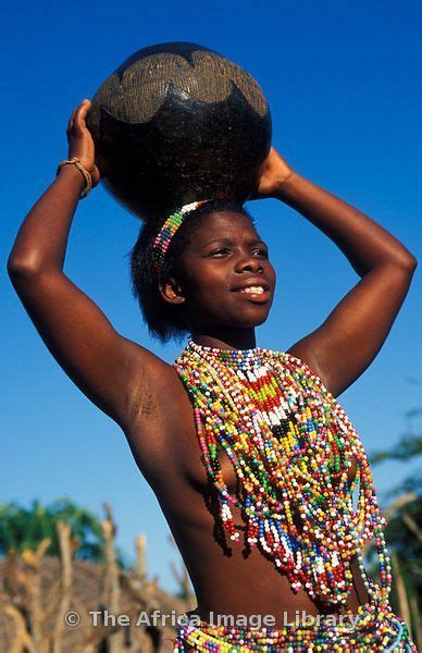 africa zulu maiden wearing beads kwazulu natal south africa © ariadne van zandbergen