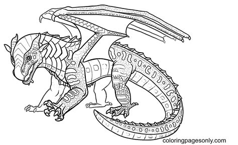 Beetlewing Dragon Coloring Pages Wings Of Fire Coloring Pages Páginas para colorear para