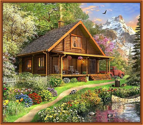 solve cabin in the wood jigsaw puzzle online with 195 pieces