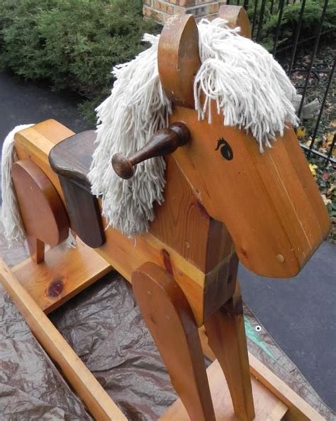 Large Wooden Rocking Horse Adult Size Hand Made