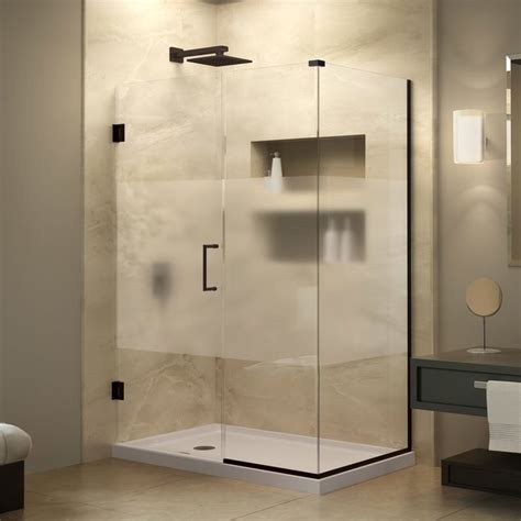Unidoor Plus 36 X 72 Hinged Frameless Shower Door With Clear Max Technology Corner Shower