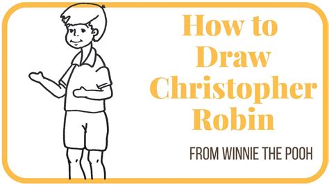 How To Draw Christopher Robin From Winnie The Pooh Books Easy Step By