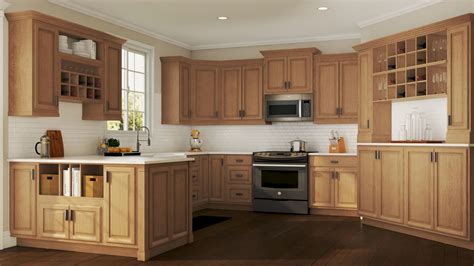 You can change the door style, kitchen layout, wall cabinet height and depth to see what impact these have on your estimated cabinet cost. Hampton Wall Kitchen Cabinets in Medium Oak - Kitchen ...