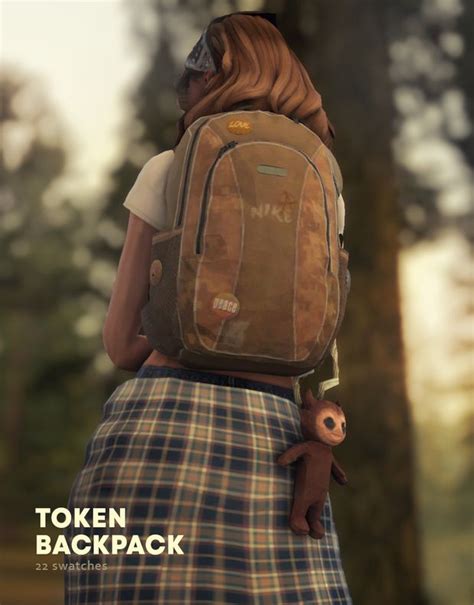 A Woman With A Backpack And A Teddy Bear