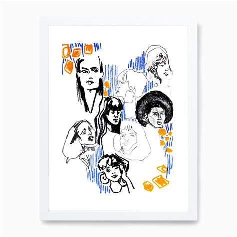 Sketchy Faces Art Print By Helena Megson Designs Fy