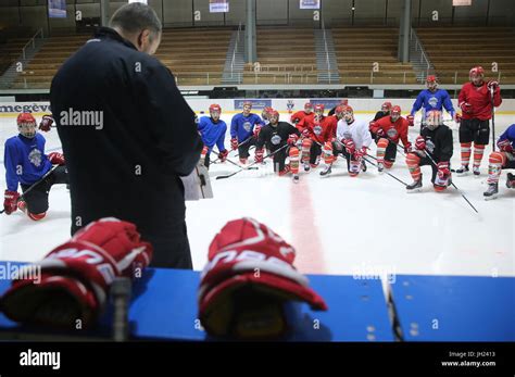 Ice Hockey Match Coach France Stock Photo Alamy