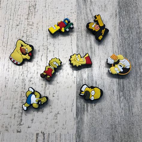 Lot Of 8 Simpsons Bart Croc Jibbitz Etsy
