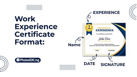 Work Experience Certificate Format A Complete Guide
