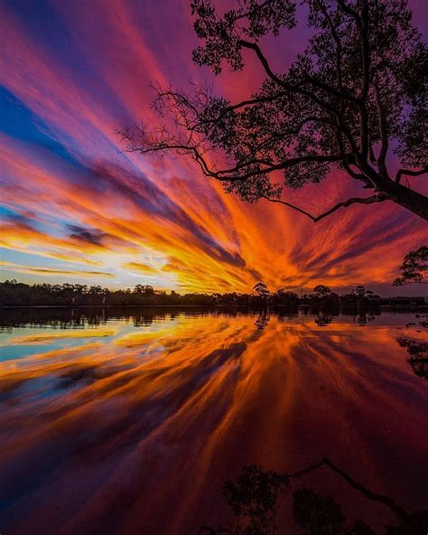 The Most Insane Sunset Over Eudlo Creek Queensland Australia Photo