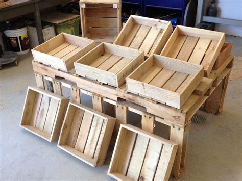Wood Crates And Bins For Farmers Market And Vegetable Storage