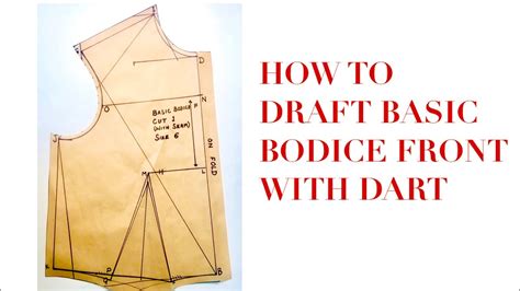 How To Draft A Basic Bodice Pattern With One Dart Detailed Fashion