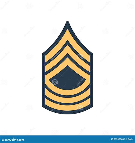 Master Sergeant Msg Soldier Military Rank Insignia Stock Vector