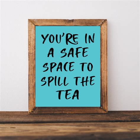 Funny Therapy Sign Therapist Office Print Safe Space Sign Etsy