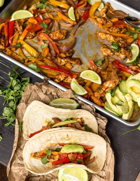 This easy one pan meal will be on your table in 30 minutes! Sheet Pan Chicken Fajitas (Paleo, Whole30) - WonkyWonderful
