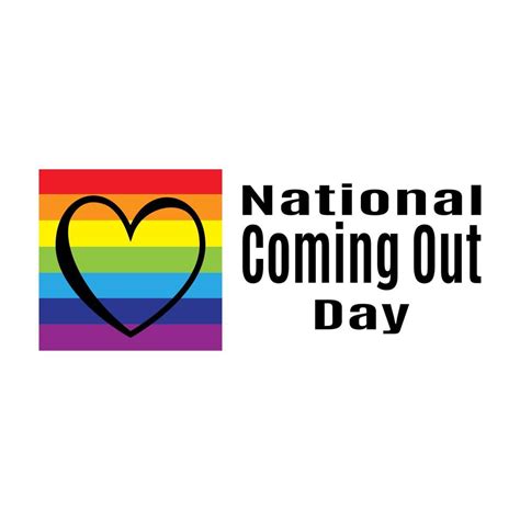 National Coming Out Day Idea For Poster Banner Or Postcard Rainbow