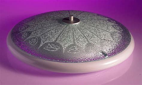 Round fluorescent ceiling light drawing. 60W Circular Fluorescent Fitting with Small Glass