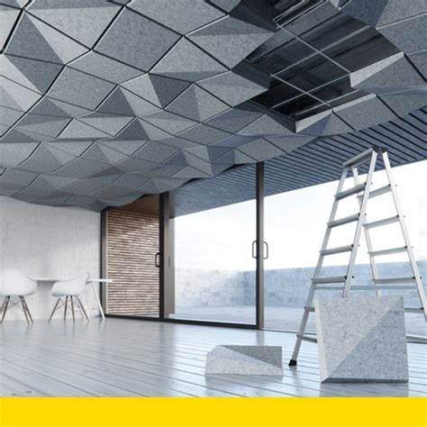 Most ceilume ceiling tiles and panels can be installed in an approved ceiling suspension system using standard if keeping the acoustic and thermal properties of your existing ceiling is important, and. TURF Acoustic Ceiling Tile Systems | Industrial Designers ...