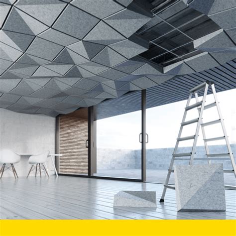Modern ceiling products do not contain asbestos. TURF Acoustic Ceiling Tile Systems | Industrial Designers ...
