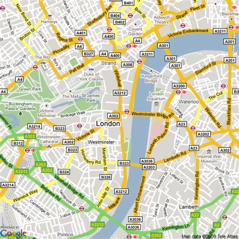 Map of London, United Kingdom | Hotels Accommodation