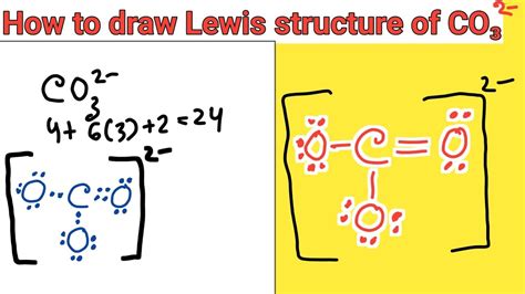 How To Draw The Lewis Structure Of Co Carbonate Ion Youtube