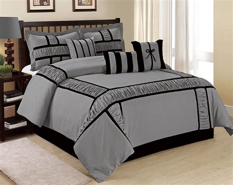 Unique Home 7 Piece Marma Ruffle And Patchwork Bed In A Bag Clearance Bedding Comforter Duvet Set