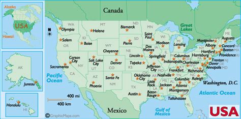 Landforms Of The United States Of America And Usa Landforms Map