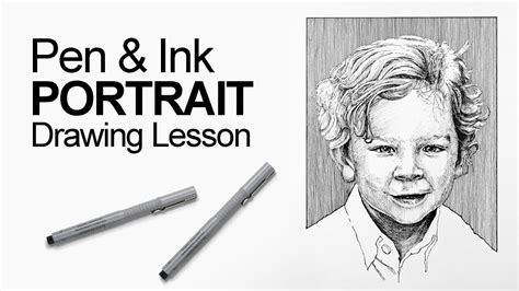 How To Draw A Portrait With Pen And Ink Youtube