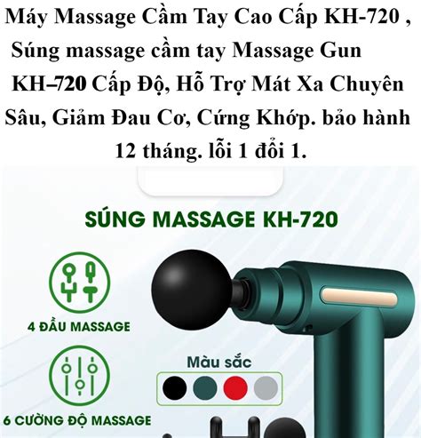 Máy Massage Cầm Tay Cao Cấp Kh 720 Súng Massage Cầm Tay Massage Gun Kh 720 20 Cấp Độ Hỗ