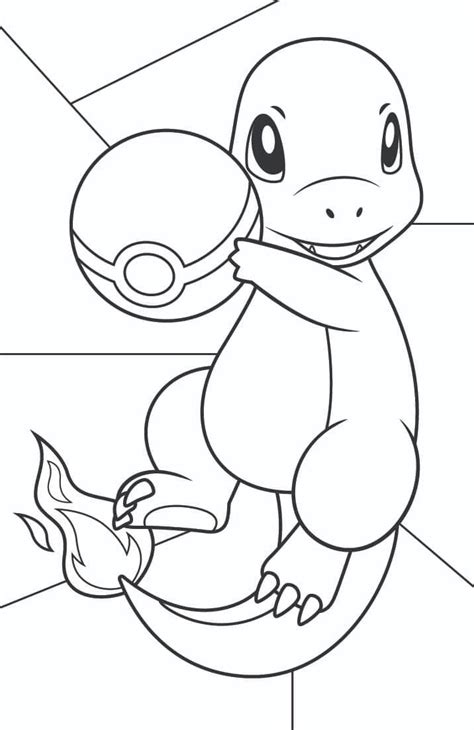 Charmander De Pokemon Para Colorear Imprimir E Dibujar Coloringonlycom